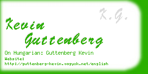 kevin guttenberg business card